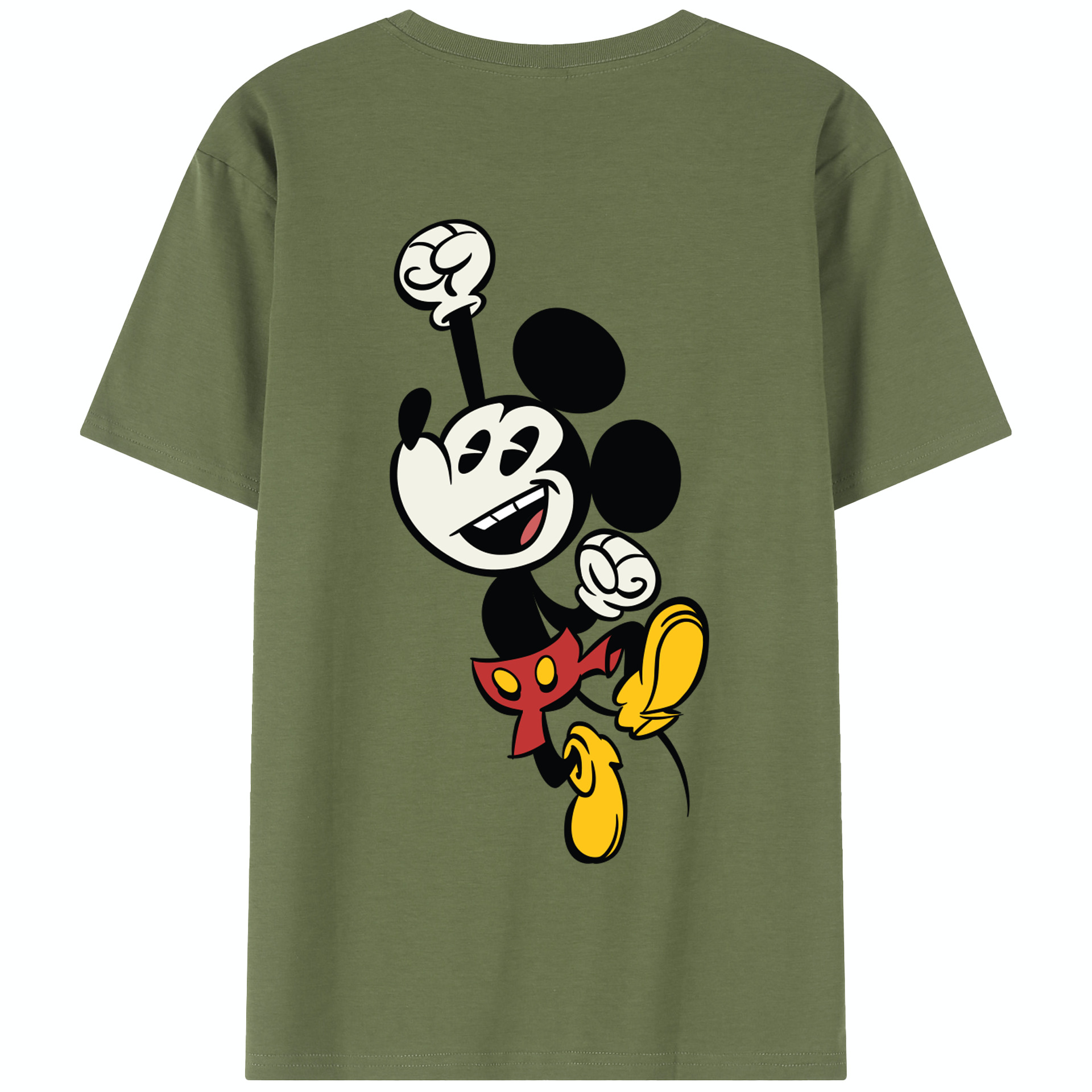（画像用） ミッキーマウス Mickey Mouse 綿100％半袖Tシャツ（背面プリント）